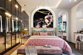 redesign 3d luxury room apartment,bathroom closet,sauna,lobby interior rendering