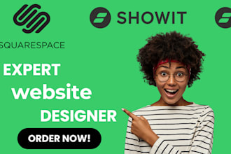 design or redesign custom squarespace website template and showit template