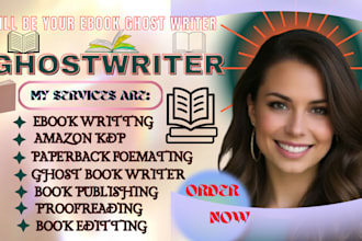 be ebook writer fiction ghostwriter book editor