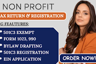 file your form 501c3, 1023ez, 990ez tax exempt, non profit registration