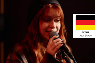 create german rap or pop song, background female singer, harmony songwriter