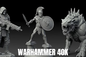 3d warhammer40k ,miniature painting 3d character ready for printing