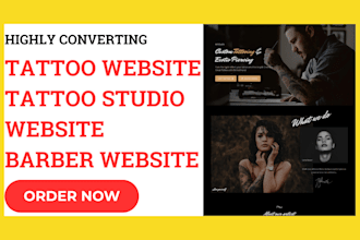 design tattoo website tattoo artist website barber website tattoo studio website