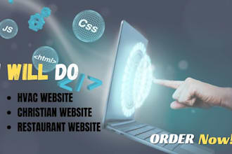 design hvac, restaurant, christian website
