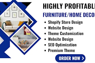 build home decor furniture shopify store furniture dropshipping store website