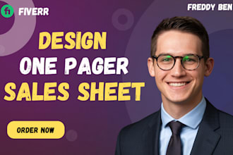 design a one pager executive summary, investment teaser, report, or sales sheet