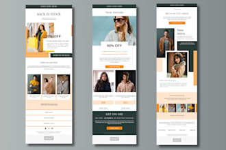 design responsive mailchimp, klaviyo email template newsletter