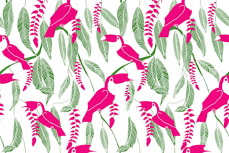 create custom tropical print perfect for fabric and  fashion