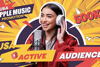 do 30 days of organic US apple music promotion, spotify itunes music promotion