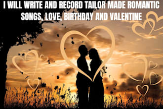 write and record tailor made romantic songs, love, birthday and valentine
