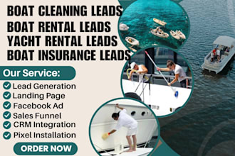 generate boat rental leads boat cleaning leads yacht rental boat insurance leads