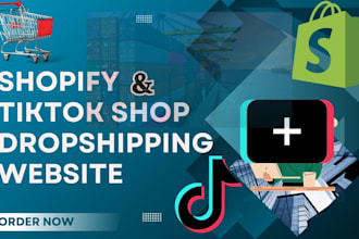 create tiktok shop storefront shopify dropshipping website