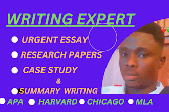 write essay, case study analysis, apa paper, report, research and summary