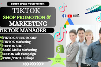promote tikto shop, create tiktok shop, tiktok ad, fulltime social media manager