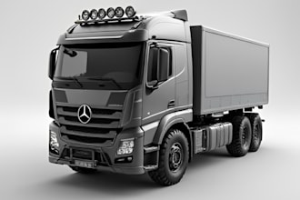 3d car model, vehicle model, 3d truck,truck in zbrush for 3d printing,cad design