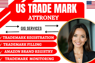 be your US attroney for trademark, amazon brand registry, trademark registration