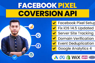 fix or setup facebook pixel conversion API and server side tracking via GTM