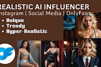create realistic ai influencer for instagram, social media, and onlyfans model