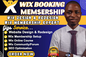 design wix membership, wix booking website, redesign wix ecommerce, wix studio