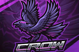 design hard heavy band white raven logo