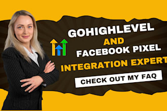 setup google analytics, fb or meta pixel, facebook conversion api in gohighlevel