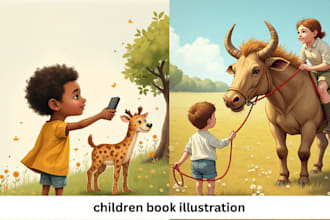 create magical children storybook illustrations with vibrant characters a