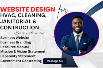 design branded website for cleaning, hvac, janitorial, construction, real estate