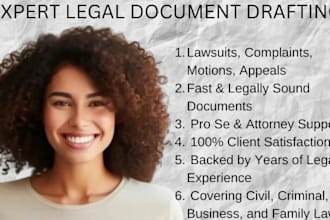 write legal complaint and agreement