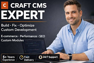 build craft cms website, fix craft cms website, setup craft cms store