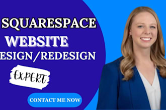 design redesign and update squarespace website landing pages website development
