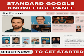 create approved and verified google knowledgepanel for personal or company