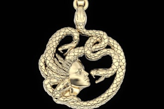 create 3d printable jewelry design and rendering, pendants, necklace 3d printing