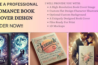 design a beautiful romance ebook and paperback book cover