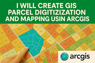 create gis parcel digitization and  mapping using arcgis