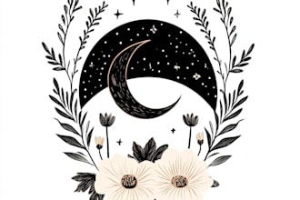 design feminine botanical boho logo