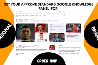 build a standard  google knowledgepanel for you or brand