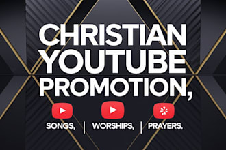 do organic christian youtube gospel video growth, channel music video promotion