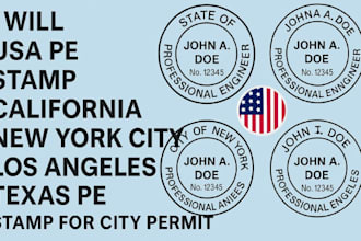 usa pe stamp california new york city los angeles texas pe stamp for city permit