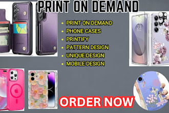 do print on demand trendy phone case design mobile cover pattern design