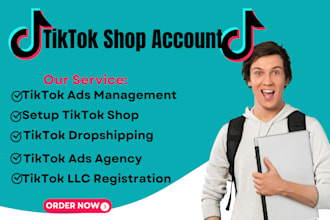 setup tiktok shop, manage tiktok shop ads, tiktok llc registration