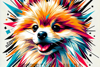 create a custom wpap dog portrait