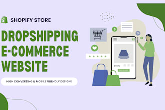 design a professional shopify store, dropshipping or ecommerce website