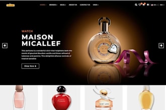 design perfume website fragrance cologne store  body spray perfume shopify