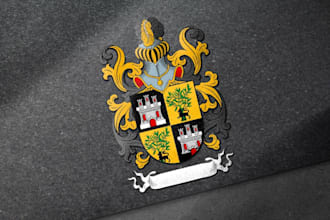 design luxury family crest coat of arms and heraldic logo