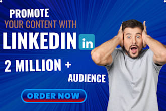 shoutout content with influence 2 million linkedin audience, promote