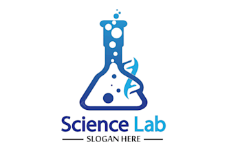 minimalist medical laboratory logo design