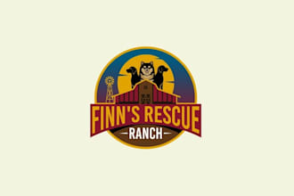 design rescue ranch texas dog logo