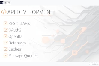 develop apis and integrate them in your infrastructure