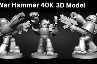 sculpt warhammar 40k model, dnd, 3d model, 3d action figure, 3d miniature