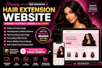 design hair extension website hair extention shopify store wix hair extension